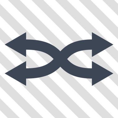 Shuffle okları yatay vektör simgesi