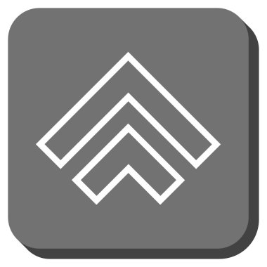 Yön yukarı yuvarlak kare vektör simgesi