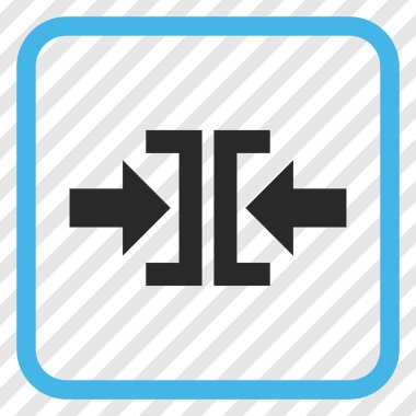 Basın yatay yöndeki vektör simgesi bir çerçeve içinde