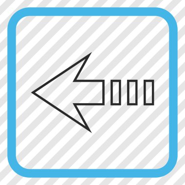 Sol vektör simgesi bir çerçevede göndermek