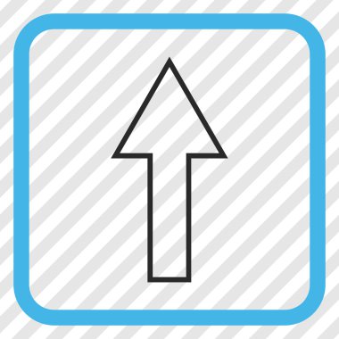 Vektör simgesi bir çerçeve içinde yukarı ok