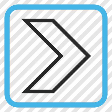 Ok ucu doğru vektör simgesi bir çerçeve içinde