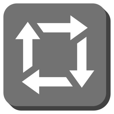 Geri dönüşüm yuvarlatılmış kare vektör simgesi