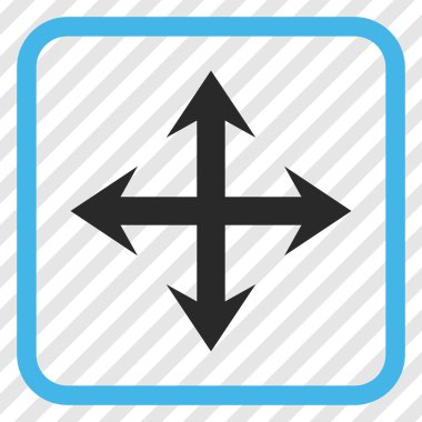 Genişletin okları vektör simgesi bir çerçeve içinde