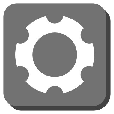 Dişli yuvarlak kare vektör simgesi