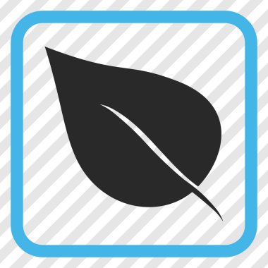 Bitki yaprak vektör simgesi bir çerçeve içinde