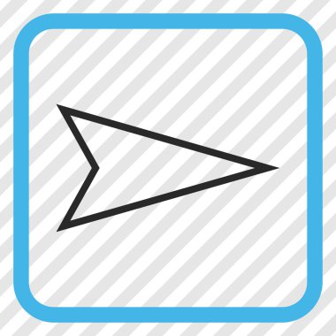 İşaretçi doğru vektör simgesi bir çerçeve içinde