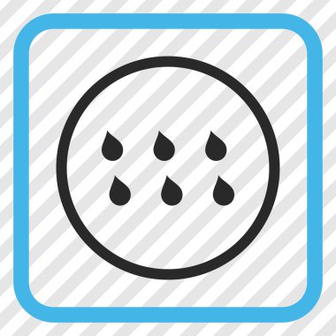 Damla vektör simgesi bir çerçeve içinde