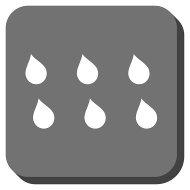 Damla yuvarlatılmış kare vektör simgesi