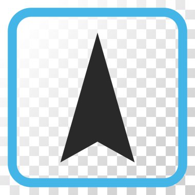 Vektör simgesi bir çerçeve içinde yukarı ok ucu