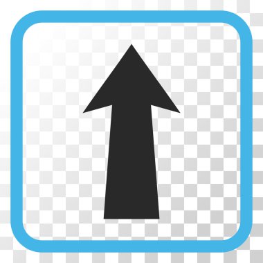 Vektör simgesi bir çerçeve içinde yukarı ok