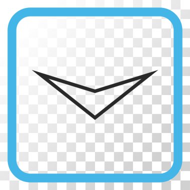 Vektör simgesi bir çerçeve içinde aşağı ok ucu