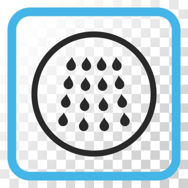 Damla vektör simgesi bir çerçeve içinde