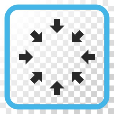 Kompakt oklar bir çerçeve içinde simge vektör