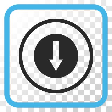 Bir çerçeve içinde yönlü ok vektör simgesi