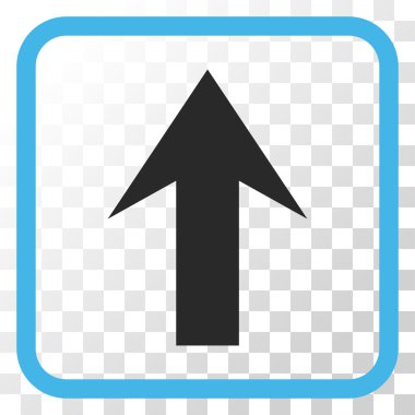 Vektör simgesi bir çerçeve içinde yukarı ok