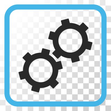 Gears'ı vektör simgesi bir çerçeve içinde