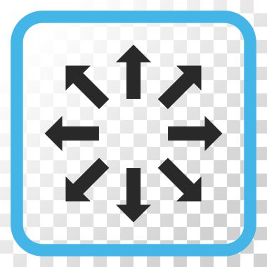 Oklar vektör simgesi bir çerçeve içinde patlayabilir