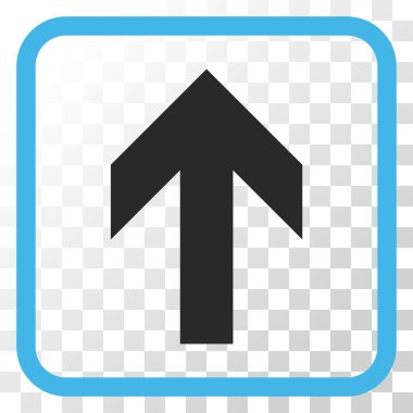 Vektör simgesi bir çerçeve içinde yukarı ok