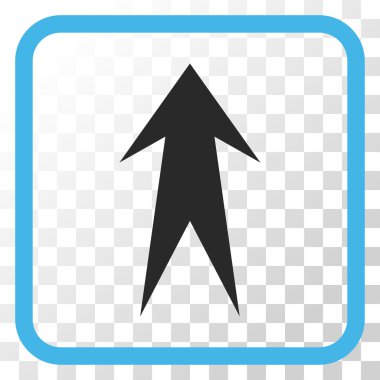 Vektör simgesi bir çerçeve içinde yukarı ok