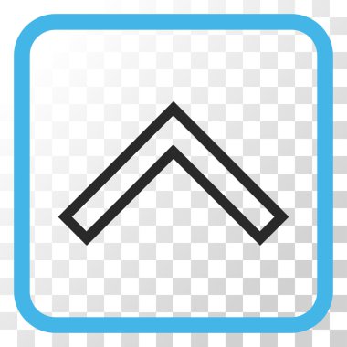 Vektör simgesi bir çerçeve içinde yukarı ok ucu