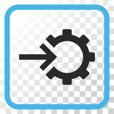 COG Tümleştirme vektör simgesi bir çerçeve içinde