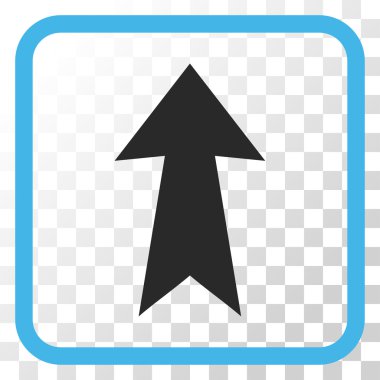 Vektör simgesi bir çerçeve içinde yukarı ok