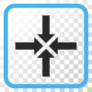 Oklar vektör simgesi bir çerçeve içinde sıkıştırmak