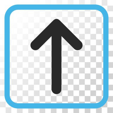 Vektör simgesi bir çerçeve içinde yukarı ok