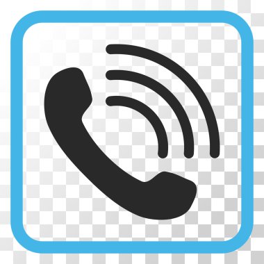 Telefon vektör simgesi bir çerçeve içinde