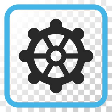 Dişli vektör simgesi bir çerçeve içinde