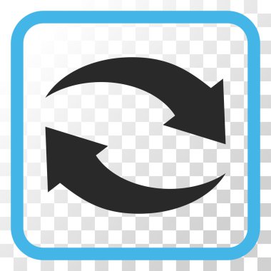 Exchange oklar bir çerçeve içinde simge vektör