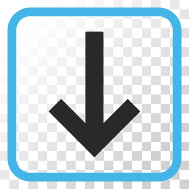 Bir çerçeve içinde ok vektör simgesi