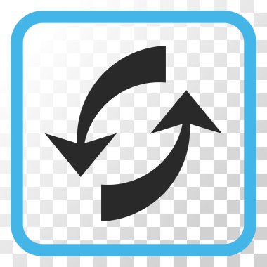 Exchange oklar bir çerçeve içinde simge vektör