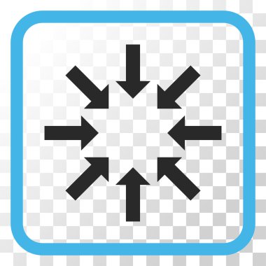 Daraltma okları vektör simgesi bir çerçeve içinde