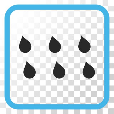 Damla vektör simgesi bir çerçeve içinde