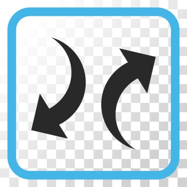 Exchange oklar bir çerçeve içinde simge vektör