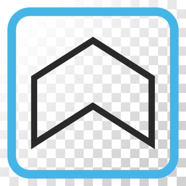 Vektör simgesi bir çerçeve içinde yukarı ok ucu