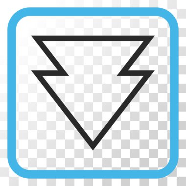 Vektör simgesi bir çerçeve içinde aşağı yön