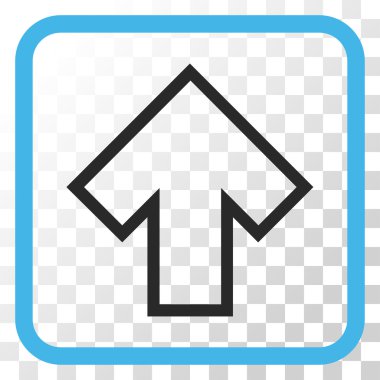 Vektör simgesi bir çerçeve içinde yukarı ok