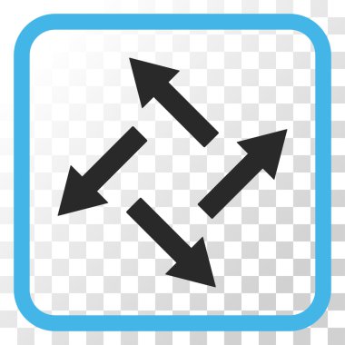 Santrifüj oklar bir çerçeve içinde simge vektör