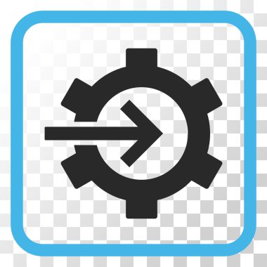 COG Tümleştirme vektör simgesi bir çerçeve içinde