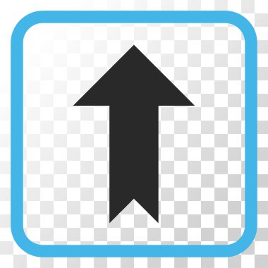 Vektör simgesi bir çerçeve içinde yukarı ok