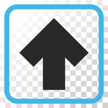 Vektör simgesi bir çerçeve içinde yukarı ok