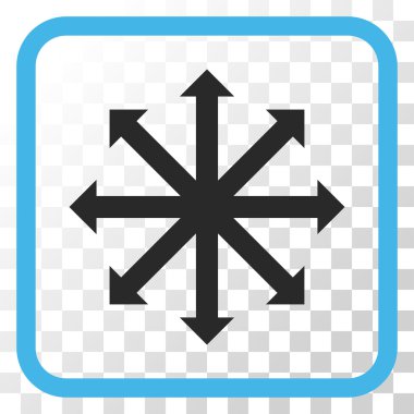 Genişletin okları vektör simgesi bir çerçeve içinde