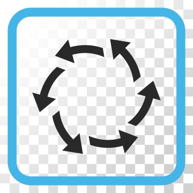 Santrifüj oklar bir çerçeve içinde simge vektör