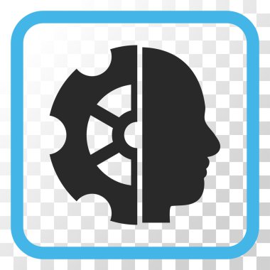 Akıl vektör simgesi bir çerçeve içinde