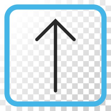 Vektör simgesi bir çerçeve içinde yukarı ok