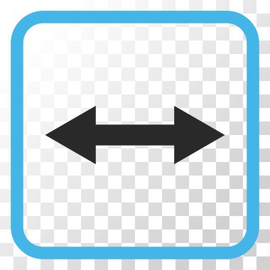 Yatay Çevir vektör simgesi bir çerçeve içinde