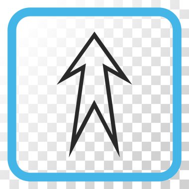 Vektör simgesi bir çerçeve içinde yukarı ok